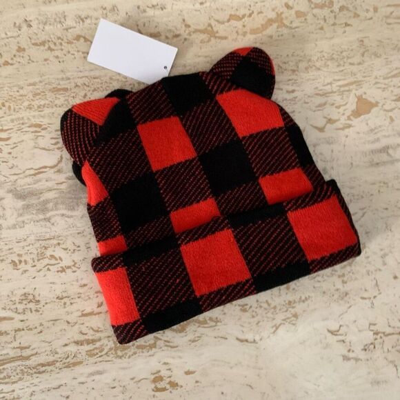 NWT Hello Kitty knit buffalo plaid beanie - Picture 7 of 10